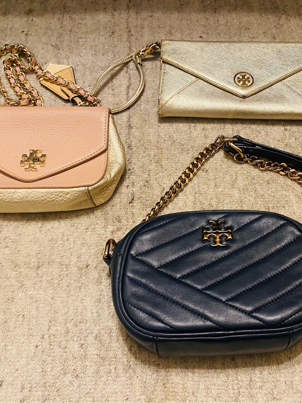 Tory Burch Navy, Blush & Gold Crossbody and Wallet Set - Picture 3 of 3